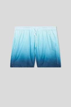 Badshorts i bl&aring; nyanser