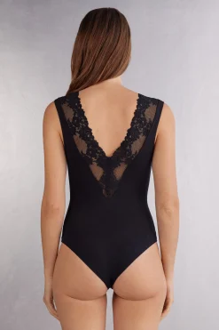 Body med V-ringning Pretty Flowers