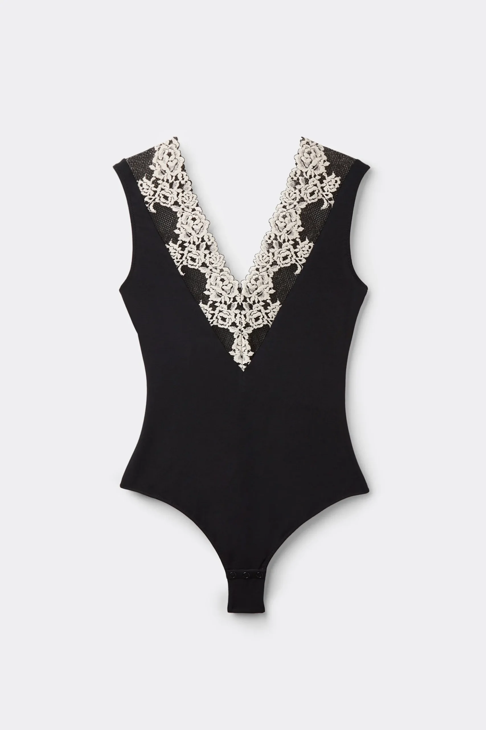 Body med V-ringning Pretty Flowers