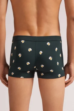 Boxershorts i bomull med &ouml;ltryck