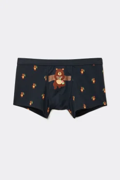 Boxershorts i Natural Fresh-bomull med bj&ouml;rnar