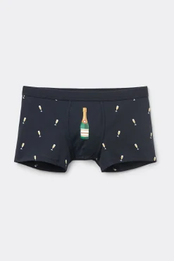 Boxershorts i Superior-bomull med champagnem&ouml;nster