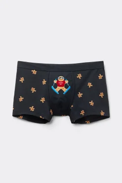 Boxershorts i Superior-bomull med pepparkaksm&ouml;nster Apres Ski