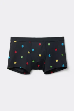 Boxershorts i Superior-bomull med Puzzle-tryck
