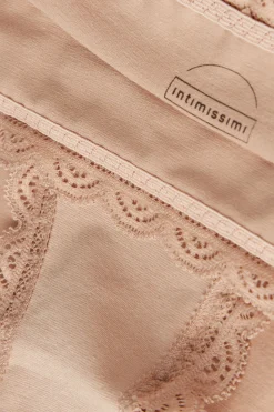 Culottes med h&ouml;g midja i bomull och spets