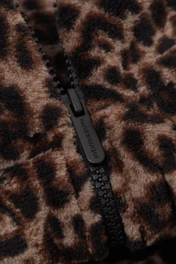 Fleecejacka i bombermodell Luxurious Leopard