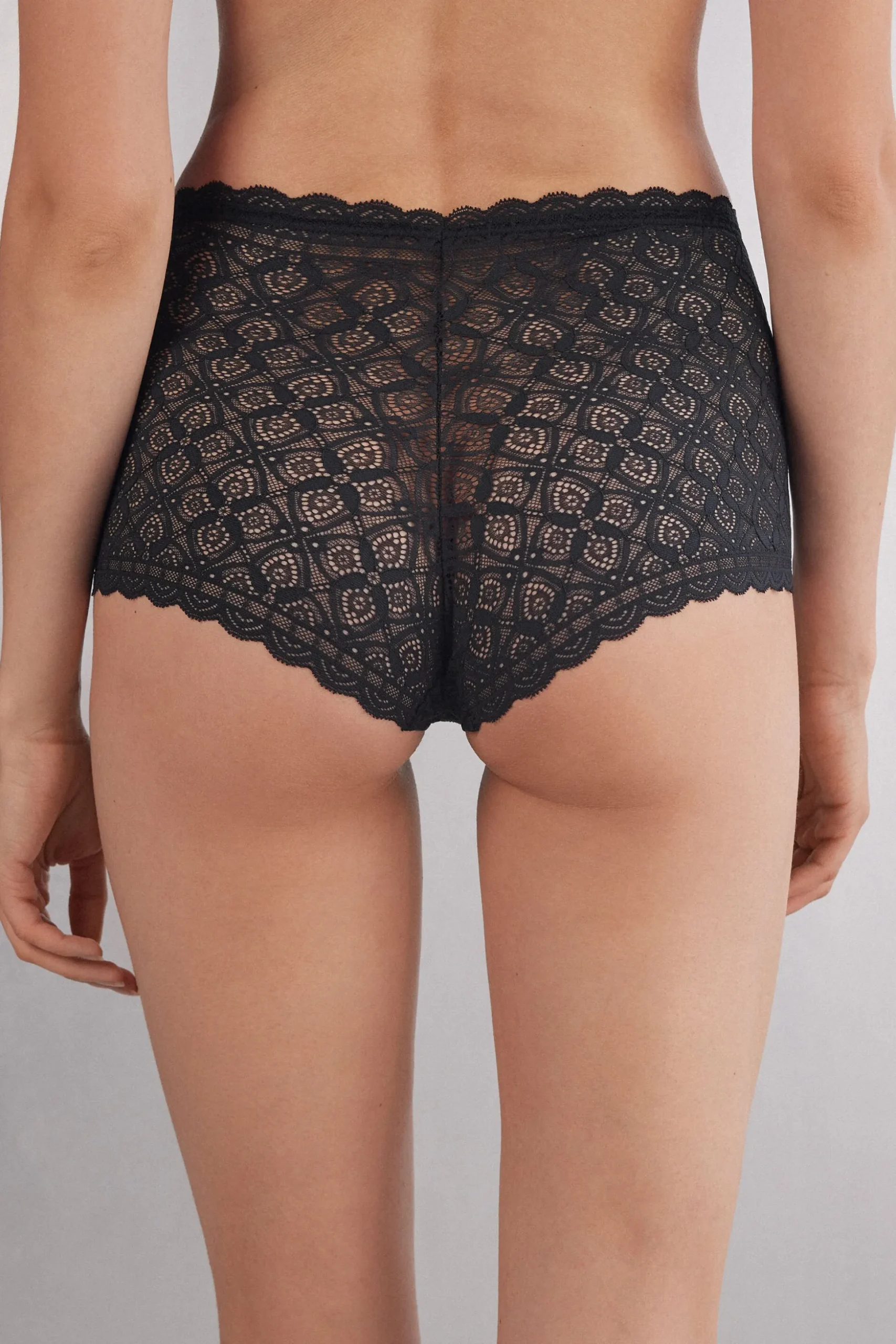 High-Rise Lace franska trosor