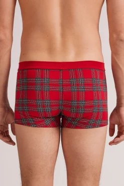 Julboxershorts i skotskrutig Superior-bomull