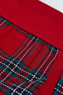 Julboxershorts i skotskrutig Superior-bomull
