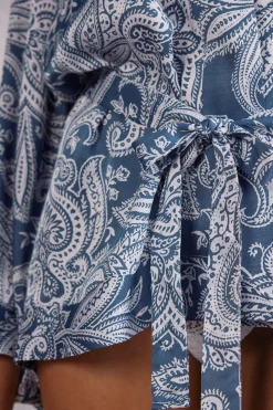 Kimono i viskossatin Flower Paisley