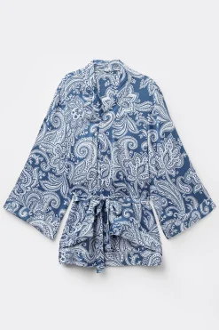 Kimono i viskossatin Flower Paisley