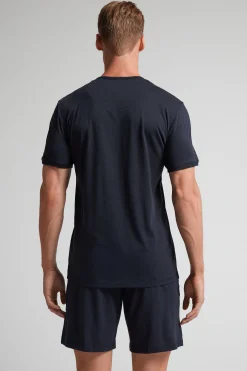 Kort pyjamas i Superior-bomull