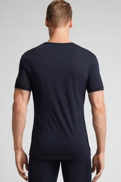 Kort&auml;rmad t-shirt i stretchig merinoull