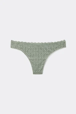 Lace and Microfibre Brazilian trosor