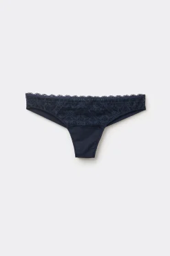 Lace and Microfibre Brazilian trosor