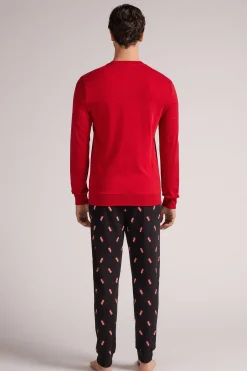 Lång pyjamas i bomull Coca-Cola®-logotyp