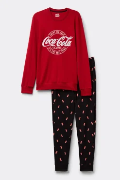 L&aring;ng pyjamas i bomull Coca-Cola&reg;-logotyp