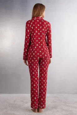 L&aring;ng pyjamas i modal Teddy Christmas