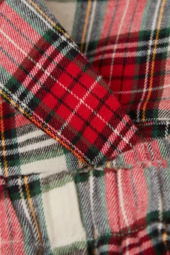 L&aring;ng pyjamas i v&auml;vd bomull Warm Tartan