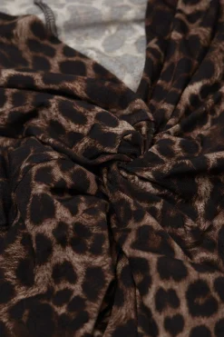 Långärmad body i modal Luxurious Leopard
