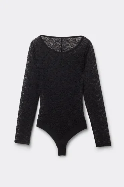 Långärmad spetsbody Delicate Pieces