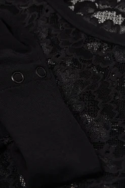 Långärmad spetsbody Delicate Pieces