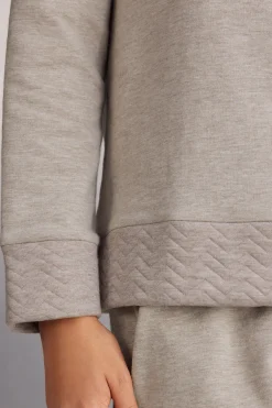 L&aring;ng&auml;rmad topp med V-ringning Soft Chevron