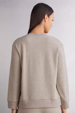 L&aring;ng&auml;rmad topp med V-ringning Soft Chevron