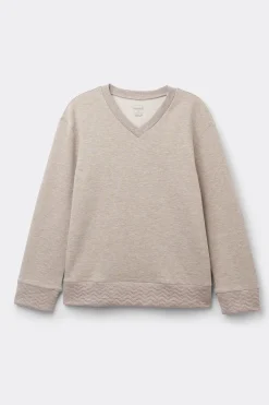 L&aring;ng&auml;rmad topp med V-ringning Soft Chevron