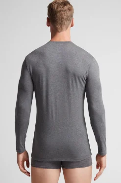 Långärmad tröja i Superior-bomullsstretch