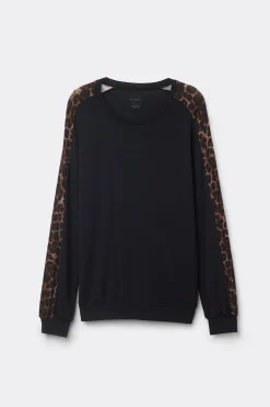 Långärmad tröja i modal Luxurious Leopard