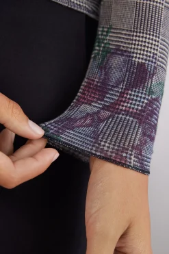 L&aring;ng&auml;rmad tr&ouml;ja i modal Ultralight med kashmir och tryck