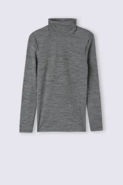 L&aring;ng&auml;rmad tr&ouml;ja med h&ouml;g krage Wool & Cotton