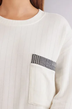 Långärmad tröja med broderi Royal Elegance