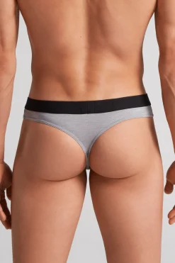 Men's Microfibre stringkalsonger med logotyp