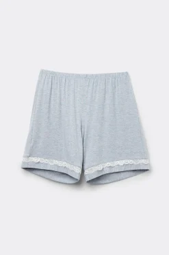 Modalshorts med spetsdetaljer