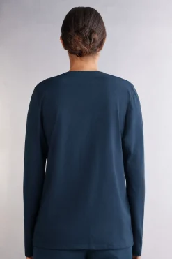 Oversize tr&ouml;ja med l&aring;ng &auml;rm i Superior-bomull