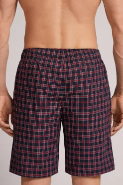 Rutiga shorts i bomull