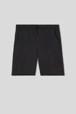 Shorts i bomull med veck
