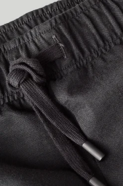 Shorts i bomull med veck