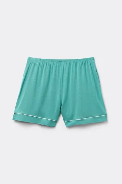 Shorts i modal med kontrasterande passpoal