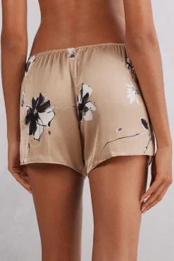 Shorts i viskossatin Autumn Blossom