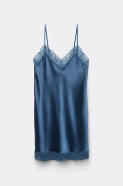 Silk Slip med spetsdetalj