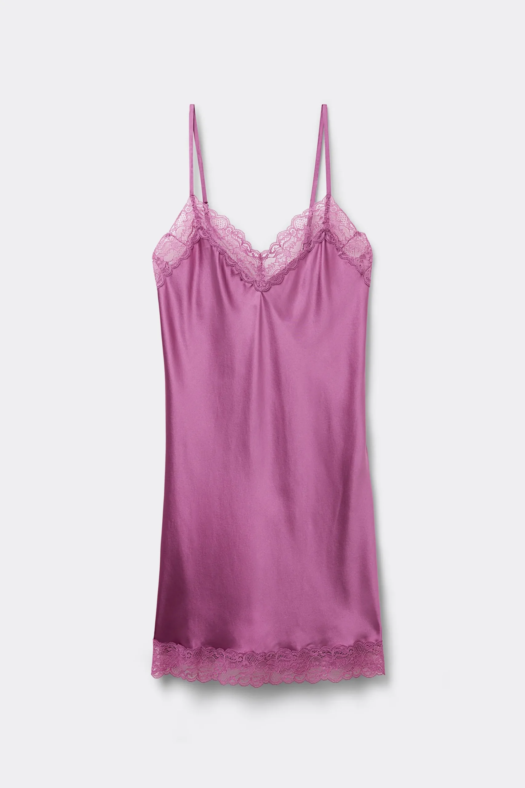 Silk Slip med spetsdetalj