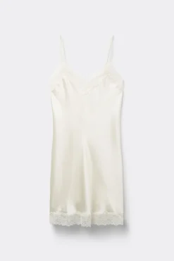 Silk Slip med spetsdetalj