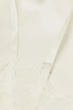 Silk Slip med spetsdetalj
