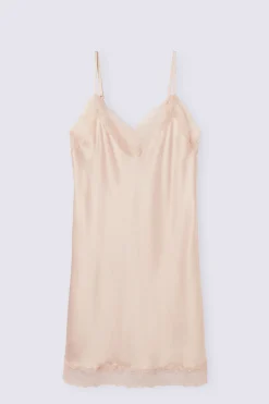 Silk Slip med spetsdetalj