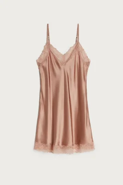 Silk Slip med spetsdetalj