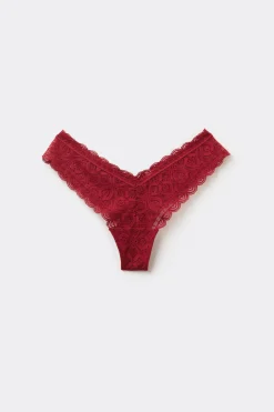 80s-Style Lace Brazilian trosor