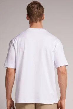 T-shirt oversize i interlockstickad bomull